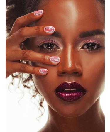 Ebanku 20pcs Rose Gold Foil UV Gel Nail Film - Self-Adhesive Nail Wraps & Stickers with Nail File for Women & Girls - Buy Online on GoSupps.com