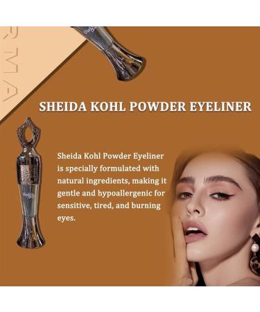 Sheida Powder Eyeliner Sheida Eyeliner Sheida Liner Handmade 100% Natural Eyeliner in Powder Form Long-Lasting Liner Arabic Intense Color Smudge-Proof(BLUE) - Buy Online on GoSupps.com