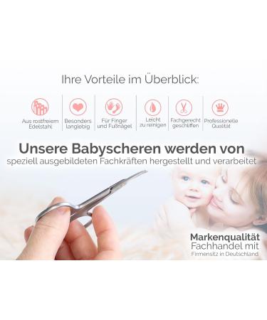 Rustproof Baby Nail Scissors with Rounded Ends (9 cm) - Safe & Stylish Case Included | International Shipping - Buy Online on GoSupps.com