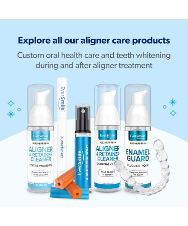 EverSmile AlignerFresh Original Clean Foam Cleaner Compatible w/Invisalign and All Clear Aligners & Retainers Eliminates Bacteria Whitens Teeth Fights Bad Breath 50ml (2 Pack) 1.69 Fl Oz 2 Pack - Buy Online on GoSupps.com