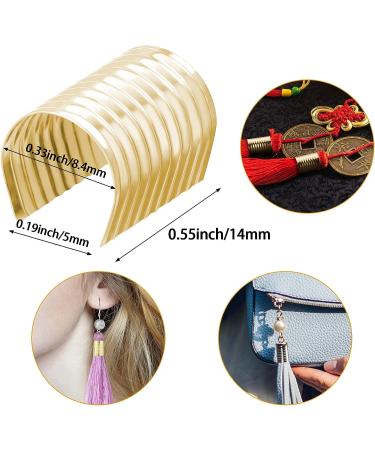 OIIKI 160PCS Leather Rope Clips Metal Fasteners for DIY Crafts and Jewelry Making - Light Gold, Black, Bronze, Silver - 8.4x14mm - Buy Online on GoSupps.com