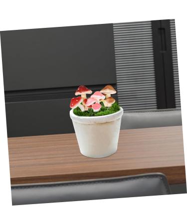 DECHOUS 18 Pcs Simulated Mushroom Emulation Mushroom Flower Pot Bonsai Decor Simulation Mini Mushroom Glass Faux Artificial Plants Indoor Mini Froth Adornment Delicate Child Iron Wire Food Assorted Colorx3pcs 9X8CMx3pcs - Buy Online on GoSupps.com