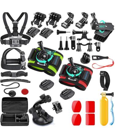 SmilePowo 51-in-1 Action Camera Accessories Kit for GoPro Hero 11 10 9 8 Max 7 6 5 4 3 3+ 2 1 Black GoPro 2018 Session Fusion Silver White Insta360 DJI AKASO APEMAN YI Campark XIAOMI Action Camera Red-Green - Buy Online on GoSupps.com