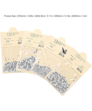 Flatback Nail Rhinestones Easy to Apply Acrylic 4 Bags Round Beads Nail Art Rhinestones for Household - Buy Online on GoSupps.com