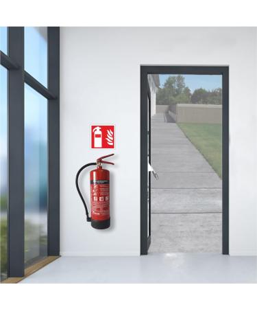 Pubblimania Durable Fire Extinguisher PVC Adhesive - Indoor & Outdoor Use (14.5 x 14.5 cm) | Shop Now! - Buy Online on GoSupps.com