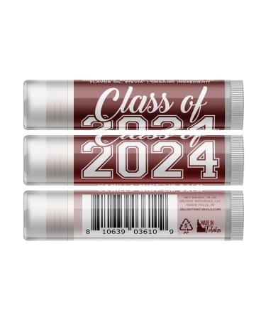 Class of 2024 Graduation Lip Balm Set - Burgundy Red - Three Pack | Perfect Gift for Graduates - Buy Online on GoSupps.com