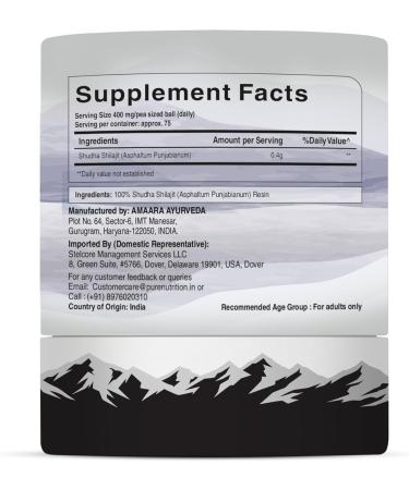 Pure Nutrition Himalayan Shilajit Resin 30gms | Grade A Shilajit Resin with 85+ Trace Minerals & 75% Fulvic Acid | 3rd Party Lab Tested for Purity and Potency | Shilajit for Men & Women 1.06 Ounce (Pack of 1) - Buy Online on GoSupps.com