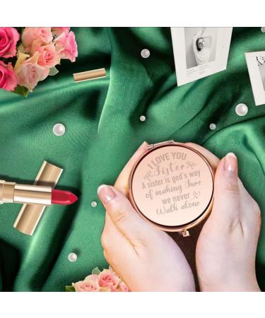 Rose Gold Compact Mirror for Sister - Unique Graduation & Birthday Gift - Buy Online on GoSupps.com
