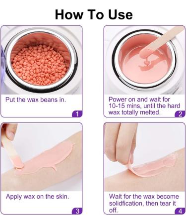 Portable Electric Wax Warmer for Total Body Hair Removal - Facial, Bikini, Armpit - Home Spa Kit for Women, Men - Melting Pot Heater Accessories - Buy Online on GoSupps.com