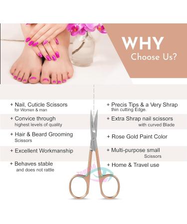 ZAMAHA 2Pcs Stainless Steel Nail Scissors with Tweezers - Curved Blades for Manicure and Pedicure - Ideal for Thick Toenails - Men and Women - Buy Online on GoSupps.com