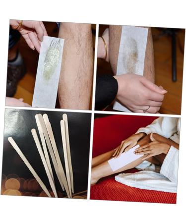 PACKOVE Bandes De Cire D pilatoires Jetables Pour Femmes 100 Pi ces 100 Lingettes En Tissu Non Tiss Avec B tonnets En Bois 88 Mm T te Plate pilation Visage Corps Bikini Usage Salon Et Domicile - Buy Online on GoSupps.com