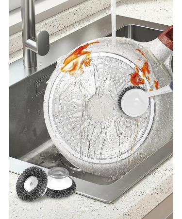 Portesh Stainless Steel Scrubber Multifunctional Steel Scouring Pads with Handle Rustproof Stainless Steel Sponges Portable Dish Scrubbers Reusable Utensil Scrubber for Home Kitchen Pot Pan(5pcs) - Buy Online on GoSupps.com