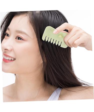 Beaupretty Jade Gua Sha Comb - 2-Piece Scalp Massage Tools for Relaxation & Bridal Gifting - Buy Online on GoSupps.com