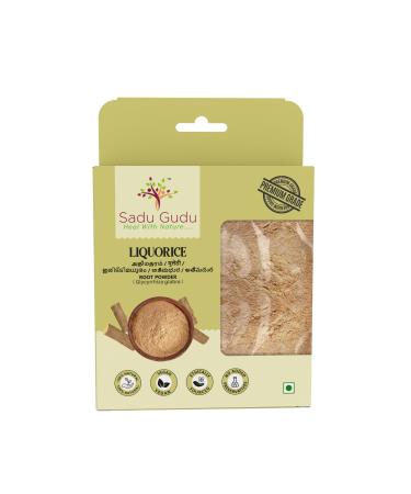 Sadu Gudu 100% Natural Pure Mulethi Powder | Adhimadhuram Powder | Yashimadhu | Liquorice | Glycyrrhiza glabra | for Hair and Skin Care -0.22 lbs