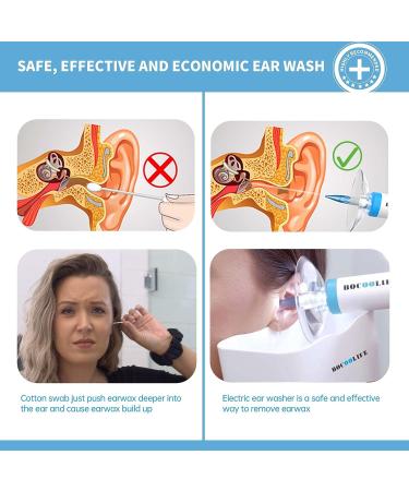 BOCOOLIFE Electric Ear Wax Removal Tool - Safe & Effective Ear Cleaner with 4 Pressure Settings for Adults - Includes Water Temperature Detector - Otoscope & Flushing System for Ear Care - Buy Online on GoSupps.com