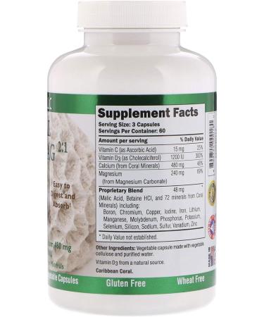 Coral LLC Cal Mag - 180 Veg Capsules - Buy Online on GoSupps.com