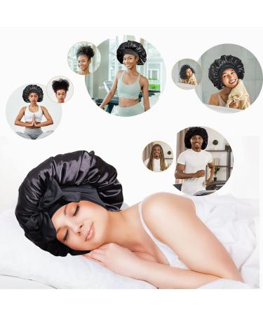 Queen Satin Silk Hair Bonnet for Curly Hair | Light Blue Sleeping Cap for Women - Buy Online on GoSupps.com