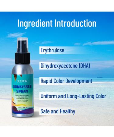Airbrush Tanning Spray Travel Size 100ml - Alcohol-Free Oil-Free Self Tanner with Erythrulose & DHA for Medium Intensity Glow | International Shipping Available - Buy Online on GoSupps.com