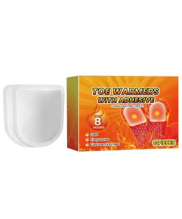 HIOPOIUYT Toe Warmer Pad For Cold Feet Relief 8Hour Heat Thin And Comfortable Toe Warmers Heat Pad 10PCS Bag
