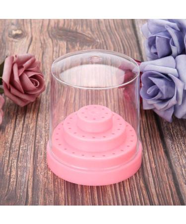 Fictory Nail Drill Stand - 48 Holes Plastic Organizer Holder for Nail Art - Pink Display Box for Drill Bits - Buy Online on GoSupps.com