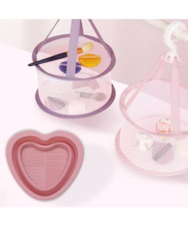 Makeup Brush Cleaner Bowl Heart Shape Brush Cleaner Silicone Cosmetic Brush Cleaner Portable Brush Cleaning Tool Makeup Brushes Washing Tool Makeup Brush Cleaning Bowl Compact Brush Cleaner pink - Buy Online on GoSupps.com
