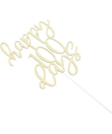 LOVENJOY Happy 100 Days Cake Topper Gold Glitter Baby Boy Girl One Hundred Days Baby Shower Party Cake Decoration Shiny Gold Colour - Buy Online on GoSupps.com