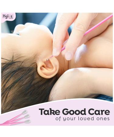 HGLOZ Microswabs for Eyelash Extensions (Pack of 500) - 2mm Pink Soft Micro Applicator Brush for Makeup Application and Cleaning - Buy Online on GoSupps.com