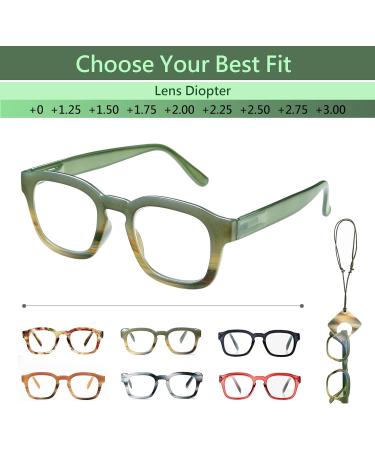 Trendy Women s Reading Glasses - Blue Light Filtering - Dark Green & Beige - +0.00 to +3.00 - Buy Online on GoSupps.com