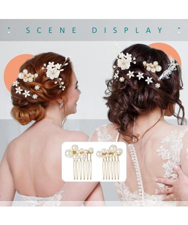 40 Piece Wedding Hair Comb Clips with Faux Pearl, Crystal, and Rhinestone Accents - Bridal Hair Accessories for Women and Girls - Buy Online on GoSupps.com