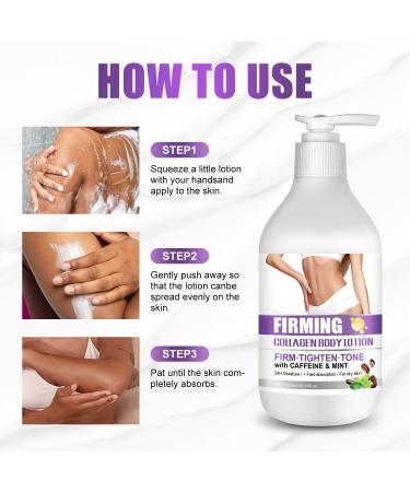 Collagen Cream Skin Care Body Lotion 10.15oz Collagen & Caffeine Face Cream & Body Lotion Skin Tightening + Tightening Body Moisturizers Enhances Elasticity For Younger Looking Skin - Buy Online on GoSupps.com