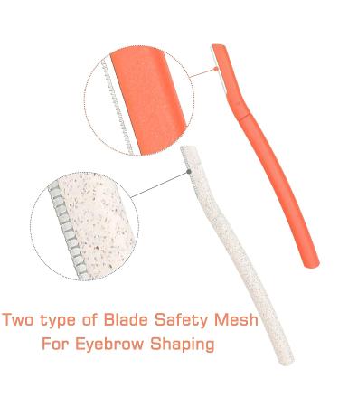 ChaosssCo Facial Fuzz-Free Razor & Eyebrow Trimmer | Professional Dermaplaning Tool for Women | Peach Fuzz Shaver (Pack of 8 - 4 Orange & 4 Gray - Buy Online on GoSupps.com
