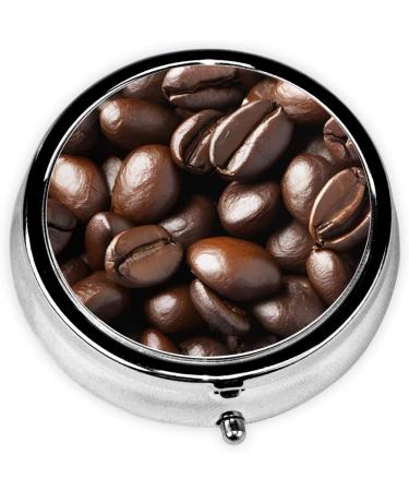 Funny Roasted Coffee Bean Pill Box | 3 Compartment Mini Organizer for Travel & Vitamins | Portable Decorative Medicine Case - Buy Online on GoSupps.com