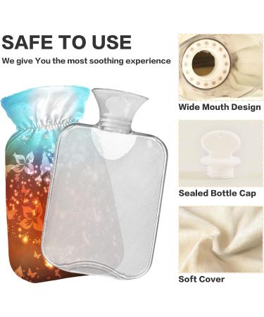 Naanle Butterfly Flower Hot Water Bottle - 2L Transparent Heating Bag for Pain Relief & Cold Therapy | Hand & Foot Comfort | International Shipping - Buy Online on GoSupps.com
