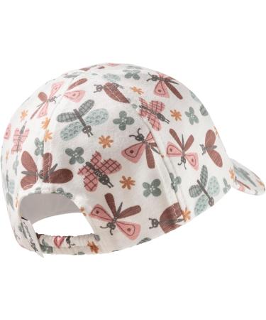 Sterntal Butterfly Baseball Cap for Babies - Flammary Yarn Shield Cap with Jersey & Rubber Band - Girl's Cap in Ecru - Cute Infant Accessories - Buy Online on GoSupps.com