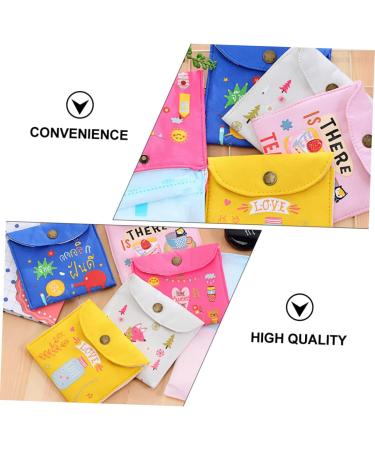 Buy Healeeved 6 STK Canvas Storage Bags for Women's Tampons - Mini Zipper Travel Wallets in Blue & Yellow - Perfect for Menstrual Bandages Ideal Change Bags - Buy Online on GoSupps.com