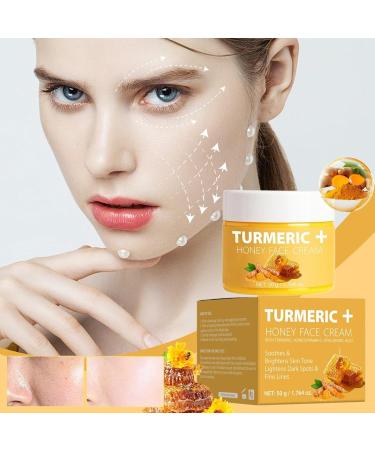  Ceprznvey Hydrating Facial Cream Face Moisturizer Soothes and Smoothes Brightens Complexion Care Brightening Turmeric Cream for All Skin Types Home Travel Use 50g - Buy Online on GoSupps.com