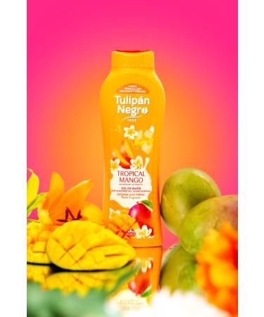TULIPAN NEGRO Black Tulip - Tropical Mango Shower Gel 650ml | Deep Hydration with Natural Mango Extract | Exotic & Lasting Aroma | Soft Hydrated & Revitalized Skin