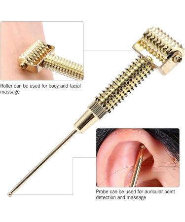 Gold Ear Acupuncture Points Probe - Spring Needle Massage Roller & Facial Tension Detector - Buy Online on GoSupps.com
