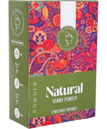 AATMANA Henna Powder (Lawsonia Inermis) Natural Looking Glossy Hair | Strengthens & Repairs Damage Hair| Men and Women Natural Hair Color - 100g - Buy Online on GoSupps.com