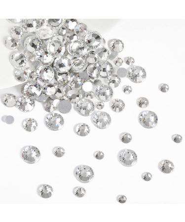 2500pcs Crystal Flatback Rhinestones Set | Beadsland Rhinestones for Makeup & Nails | Includes Tweezers & Wax Pencil | Clear SS4-SS30 - Buy Online on GoSupps.com
