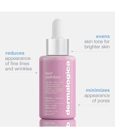 Dermalogica Liquid Peelfoliant - Glycolic Acid Face Exfoliator Peel | Smooth Fine Lines Unclog Pores Improve Skin Tone - 2 fl oz - Buy Online on GoSupps.com