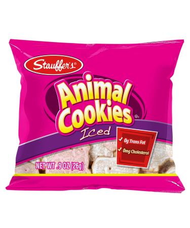 Stauffer's Iced Animal Cookies - Individually Packaged Mini Snack Packs Iced Animal Cookies, .9 Oz. Each (Set of 20)