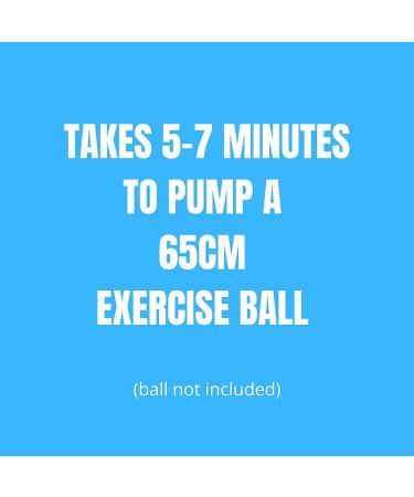Exercise Ball Pump Inflator + Replacement Plugs | For Stability, Yoga, Pilates Balls | Includes Stopper Remover Tool - Buy Online on GoSupps.com
