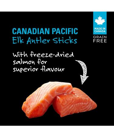 Nutrience Grain-Free Sub-Zero Cabin Chews Antler Sticks Dog Treats Canadian Pacific Salmon 5 pcs 110 g (3.9 oz) - Buy Online on GoSupps.com