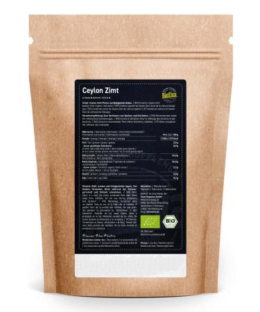 Cinnamon Ceylon Powder Organic 100g 100% Vegan No Added Sugar High-Quality Spice Packed in Germany | Biotiva - Buy Online on GoSupps.com