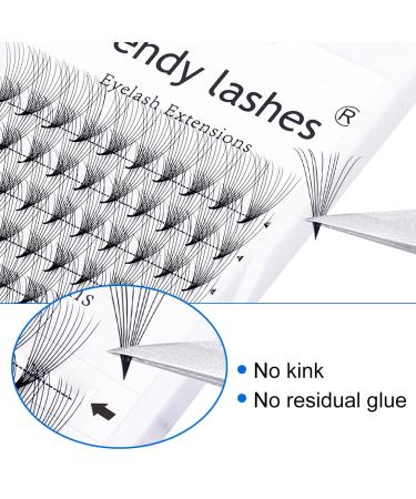 Premade Volume Fans Eyelash Extensions 10D - Short Stem C/D Curl 0.07mm Thickness 12mm Length | Russian Eyelashes - Buy Online on GoSupps.com