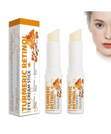 Hengxuan Lumibalm 2-Pack Turmeric and Retinol Eye Creams Reduces Under-Eye Puffiness Moisturizing Eye Balm for All Skin Types