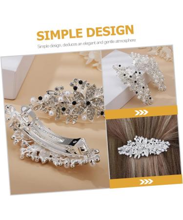 Gogogmee Rhinestone Hair Clip Flower Hair Clip Womens Hair Clips Hair Barrettes for Women Thick Hair Dipper Flower Hairpin Women Headdress Wedding Headpiece for Bride Hair Pin Rhinestones - Buy Online on GoSupps.com