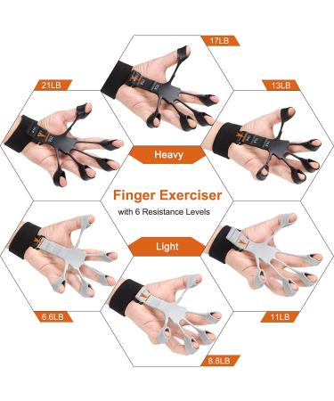 Adjustable Hand Grip Strengthener & Finger Exerciser for Therapy, Rock Climbing & Pain Relief - Arthritis & Carpal Tunnel Support - Buy Online on GoSupps.com