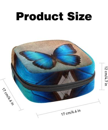 Vintage Butterfly Pattern Napkin Storage Bag - Portable Menstrual Pad Zipper Bag for Teens & Women - Buy Online on GoSupps.com